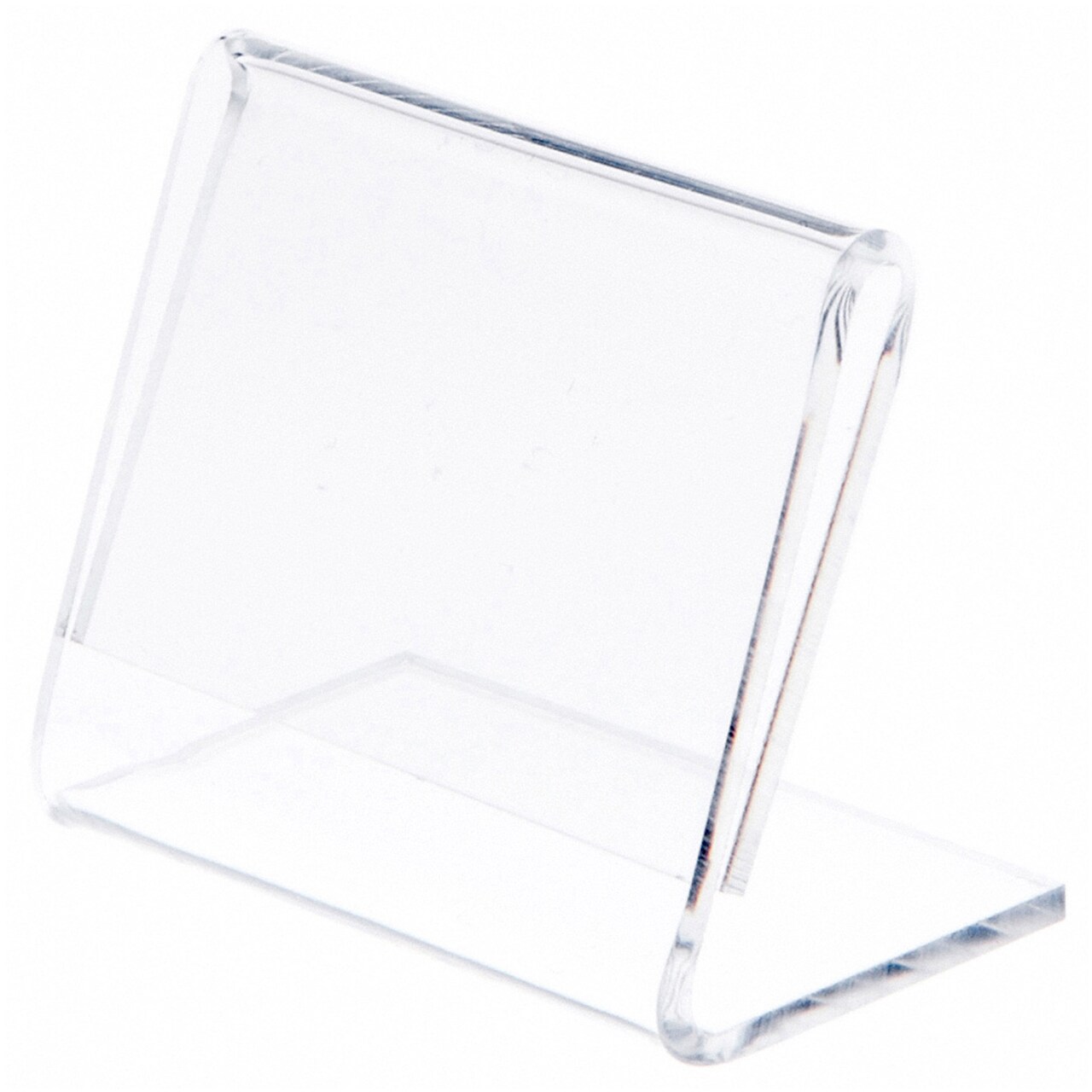 Plymor Clear Acrylic Sign Display / Literature Holder (Angled), 2" W x 1.5" H